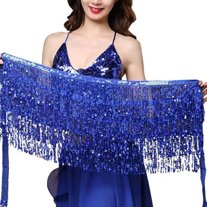 Four-Layer Fringed Waist Scarf for Belly Dance Costume Mimarta