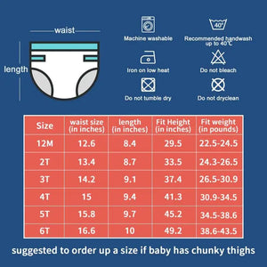 MooMoo Baby 8 Packs Potty Training Pants Cotton Absorbent Training Underwear for Toddler Boy and Girls 2T-9T 7 Years Dino Rieworkes