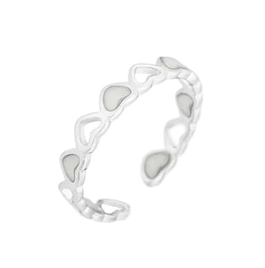 Personalized Glow-in-the-Dark Heart Adjustable Ring Mimarta