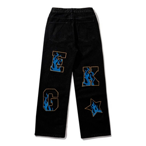 Retro American Hip-Hop Wide Leg Jeans for Men Mimarta