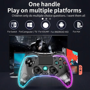 Bluetooth Wireless Transparent PS4 Gamepad Controller Mimarta