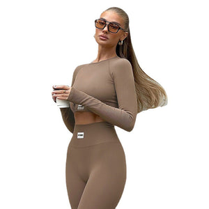 S26651 Women's Casual Color-Blocking Yoga Outfit Mimarta