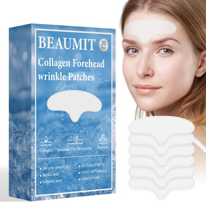 Auteek Forehead Wrinkle Patches 20pcs - Smooth Fine Lines & Wrinkles Anti-Wrinkle Patches with Seaweed Polysaccharides Hydrolyzed Collagen with Vitamin E jelly-like texture to Forehead Treatment Mimarta