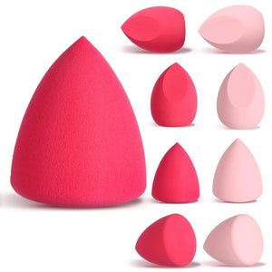 8pcs Makeup Sponge Set Professional Blender Sponge Soft Concealer Sponge Facial Makeup Tools for Foundation Liquid Powder for Birthday Party Valentines Day(Pink&Rose Red) Mimarta