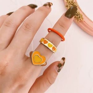 Vintage Embrace Hands Rings Set Rieworkes