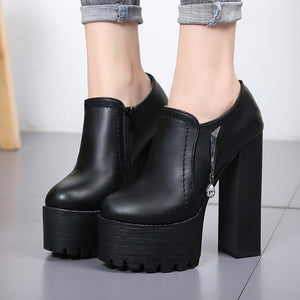 New Autumn Winter High Heel Platform Shoes for Women Mimarta