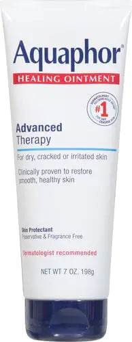 Aquaphor Healing Ointment Advanced Therapy Skin Protectant, Body Moisturizer for Dry Skin, Minor Cuts and Burns, Dry Cuticles, Cracked Heels, Hands and Lips, 7 Oz Tube Rieworkes
