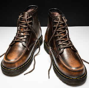 Men's High-Top Cowhide Martin Trendy Tooling Boots Mimarta