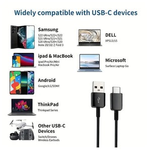 2x 3FT usb-C Charging Data Cable Rieworkes
