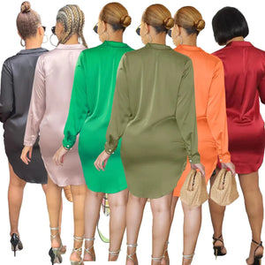 MH82098 Women's Casual Layered Shirt Dress Mimarta