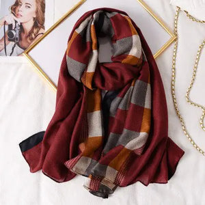Plaid Scarf for Women Rieworkes