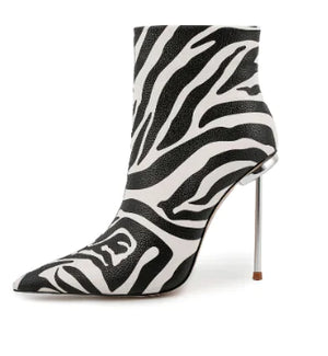 Zebra Print Ankle Boots Rieworkes