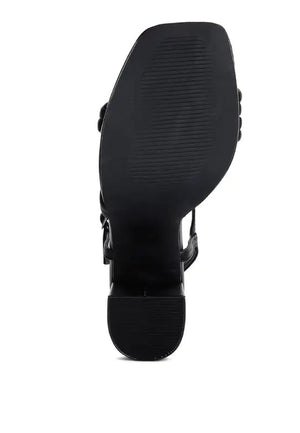 Chunky Platform Strappy Heels Rieworkes