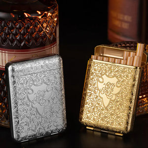 Luxury Vintage Engraved Cigarette Case for 16/20 Cigarettes Mimarta