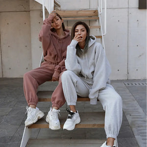 Women Warm Hoodie and Pants Set Rieworkes