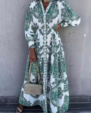Elegant V Neck Office Long Shirt Dress Rieworkes