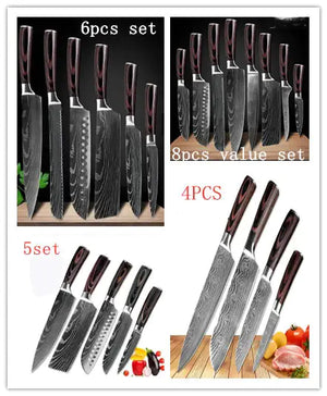 Carpenter's Special Set 6-piece Set 8-piece Set Knife Chef Knife Kitchen Knife Cooking Rieworkes