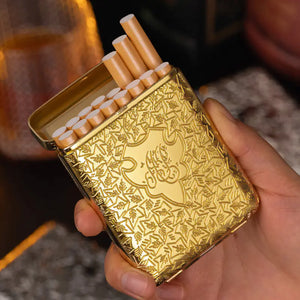 Luxury Vintage Engraved Cigarette Case for 16/20 Cigarettes Mimarta