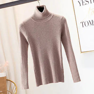 Women's Fitted Turtleneck Sweater for Fall/Winter Mimarta