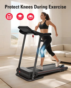 Foldable Treadmill Fitness Walking Machine Rieworkes