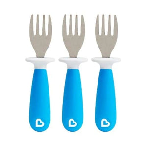 Munchkin Raise Toddler Fork Set Blue 3 Piece Set Rieworkes