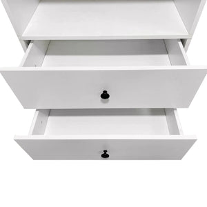 B4 Bathroom colset shelves Wood Modular Closet System Wall Mounted Shelves Walk in Clothes Storage Cabinet Shelving Built in Closet Organizer for Bedroom White 31.49''W x 16.04''D x 47.24''H Rieworkes