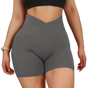 Sports Shorts Women High Waist Workout Seamless Fitness Yoga Shorts Rieworkes