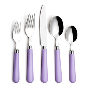 ANNOVA Silverware Set 20 Pieces Stainless Steel Cutlery Color Handle Flatware - 4 x Dinner Knife; 4 x Dinner Fork; 4 x Salad fork; 4 x Dinner Spoon; 4 x Dessert Spoon Lilac Purple Mimarta
