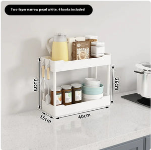 Multi-Tier Kitchen Floor Standing Storage Cart Rieworkes
