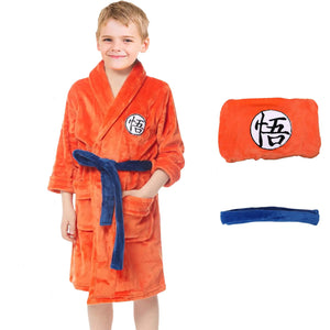 Kids Anime Robe Pajamas Dragon Z Bathrobe Pajamas Anime Onesie Boys Girls Monkey King Bath Robe Halloween Costume Mimarta
