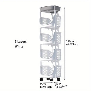 Mobile Storage Cart for Kitchen, Living Room, Bathroom Rieworkes