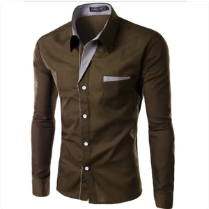 European And American Simple Men's Long Sleeve Shirt Rieworkes