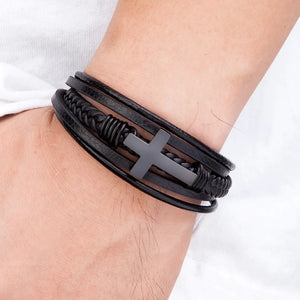 Luxury Multicolor Cross Design Classic Stainless Steel Men Rieworkes