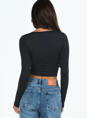 Candyce Long Sleeve Top Black Rieworkes