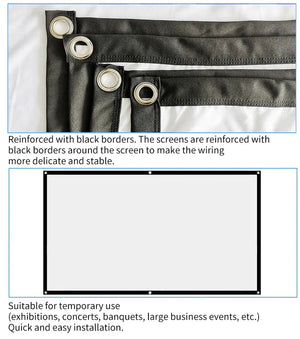 Portable Projector Curtain For Home Cinema & Office Rieworkes