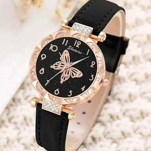 Luxury Rhinestone Butterfly Watch Set Rieworkes