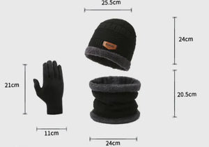 Winter Scarf Gloves Three-piece Set Mimarta