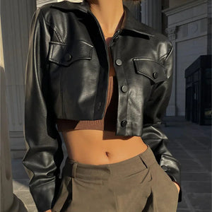 Leather Cropped Jacket Rieworkes