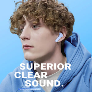ACEFAST T6 TWS Earphone Wireless Bluetooth 5.0 Headphones Sport Gaming Headsets Noise Reduction Earbuds with Mic + Free cover Rieworkes