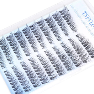 Natural Lash Clusters Wispy Cluster Eyelash Extensions Left&Right Cluster Lashes C Curl Individual Lashes Extension DIY Natural Eye Lash Clusters by TNFVLONEINS Left&Right Lash Clusters Rieworkes
