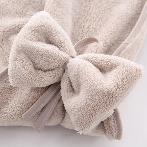 Microfiber Soft Quick Dry Cleaning Bowknot Hand Towels Rieworkes