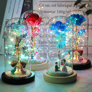 Enchanted Glass Rose Decoration Rieworkes