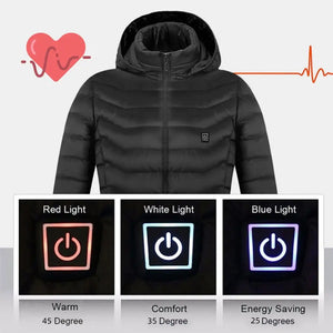 New Heated Jacket Coat USB Electric Jacket Cotton Coat Heater Thermal Clothing Heating Vest Men's Clothes Winter Mimarta