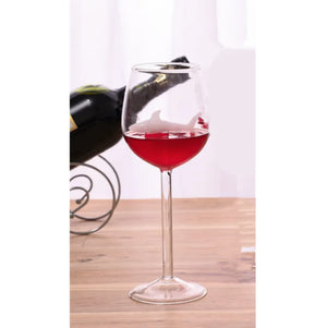Shark Inside Red Wine Glass Rieworkes