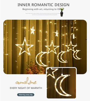 Moon Star Curtain Lights Mimarta