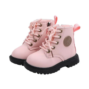 Fashionable Leather Winter Boots for Toddler Girls Mimarta