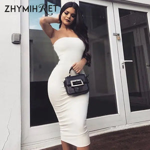 Strapless Long Elegant Dress Rieworkes