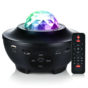 Black Galaxy Projector with 360° Starry Sky Light Rieworkes