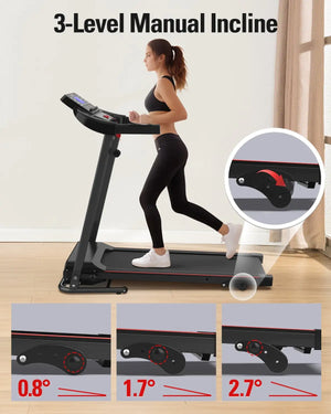 Foldable Treadmill Fitness Walking Machine Rieworkes