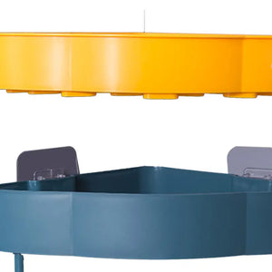 Triangular Adhesive Shelf with Hook for Bathroom Mimarta